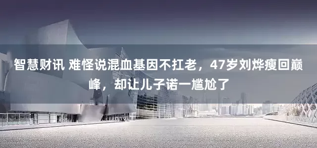 智慧财讯 难怪说混血基因不扛老，47岁刘烨瘦回巅峰，却让儿子诺一尴尬了